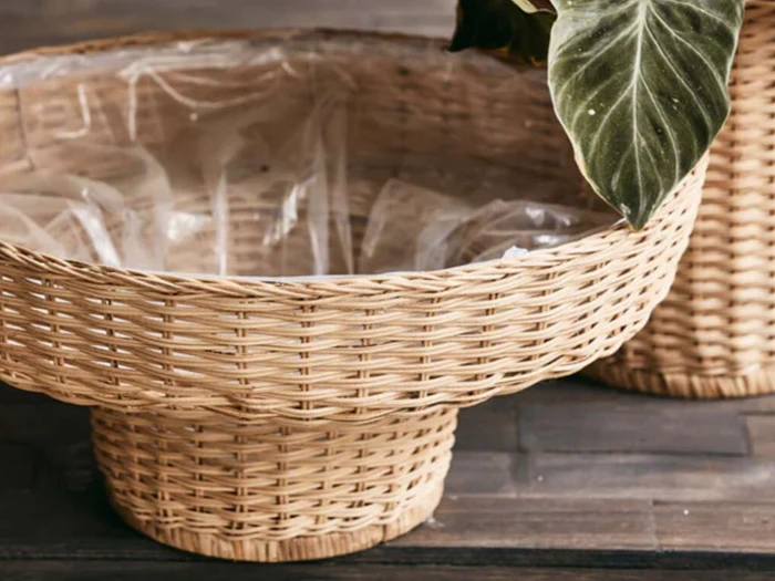 Nordal, Laurie, Urtepotte, Natur, Rattan, H:24 x Dia:52 cm