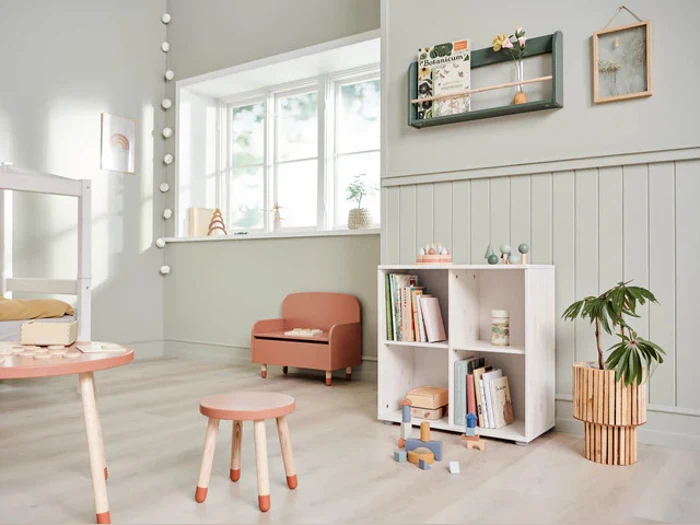 FLEXA, DOTS, Boghylde, Deep green, MDF, L:75 x Dyb:10 x H:34,5 cm