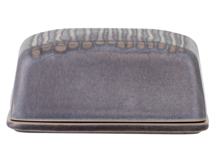 Bloomingville, Raben, Smørboks, Grå, Stentøj, L:14 x H:6 x B:10 cm