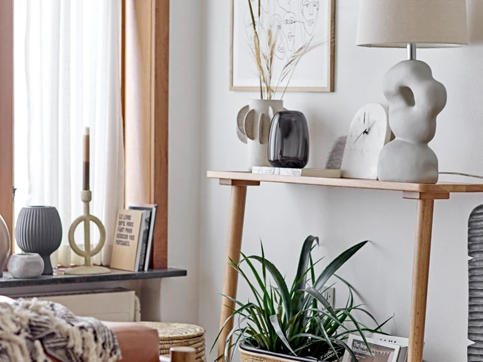 Bloomingville, Flikka, Lysestage, Natur, Polyresin, L17 x H37 x W11 cm