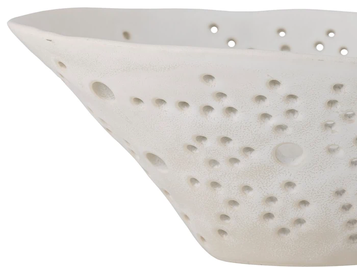 Bloomingville, Dalena, Dekorations, Skål, Hvid, Stentøj, Ø30 x H12 cm