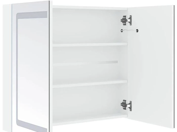 Vidaxl badeværelsesskab med spejl + LED-lys 80x12,2x68 cm