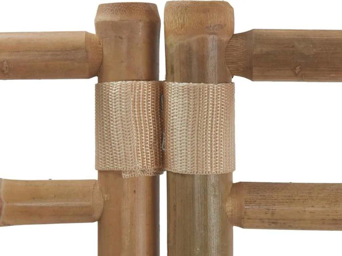 Vidaxl 5-panels rumdeler 200 cm foldbar bambus og kanvas