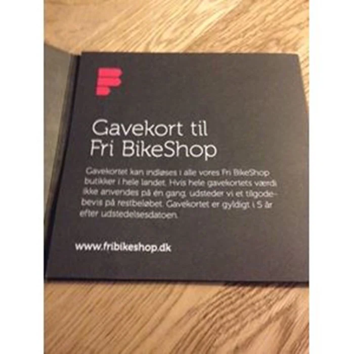 Gavekort på 500 kr. til Fri Bikeshop