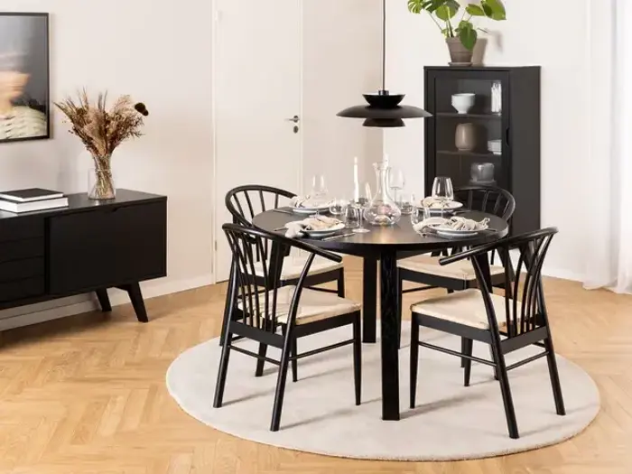 A-Line Spisebord - Ø120 - Sort