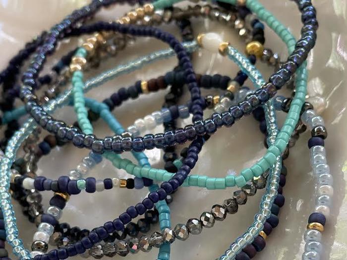 Eliza BLUE  - 10 Eliza armbånd 