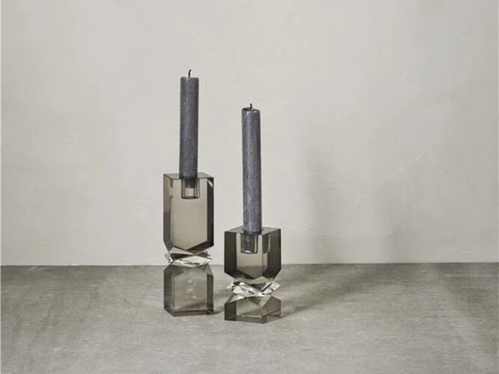 Lene Bjerre, Silma stage, mørkegrå, glas, L5xB5xH16,6 cm