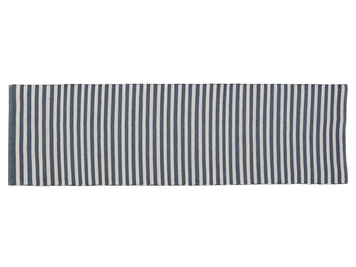 Lene Bjerre, Strivie, Vendbart, Gulvtæppe, Grå, Råhvid, 100% Genanvendt plast, L:240 x B:70 cm