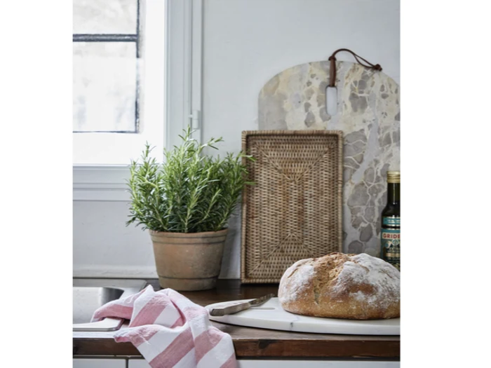 Lene Bjerre, Ellia, Skærebræt, Hvid, Marmor, L:40 x B:30 cm