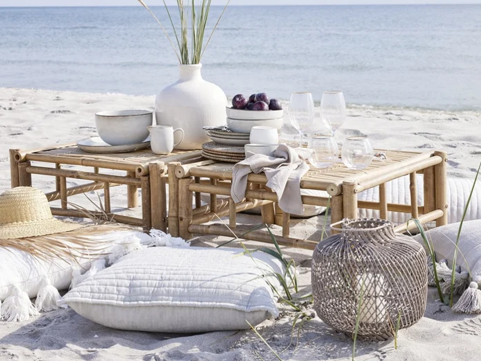 Lene Bjerre, Harper, Lanterne, Natur, Grå, Rattan, Ø:40xH:46 cm