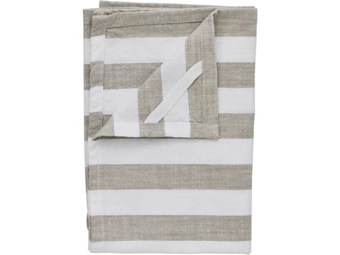 Lene Bjerre, Olivia, Viskestykke, Råhvid, Brun, bomuld, 70 x 50 cm