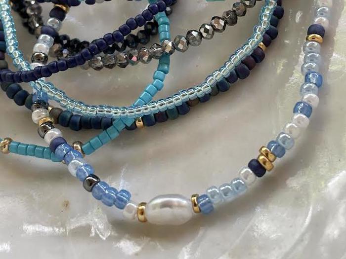 Eliza BLUE  - 10 Eliza armbånd 