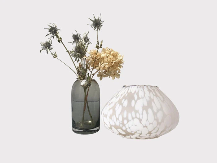 3 stk. Accantus vaser i hvid mat fra Au Maison - 8x8x5 cm + 12x12x8 cm + 15x15x10 cm