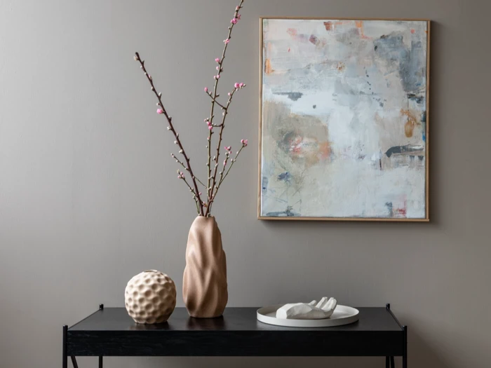 2 stk. Seedpod vaser i valnød keramik fra Cooee Design