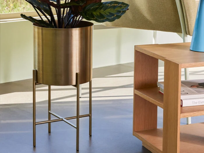 Hübsch, Airy, Potter, Messing, Sæt af 2 stk., Dia:25 x H:45, Dia:25 x H:55 cm