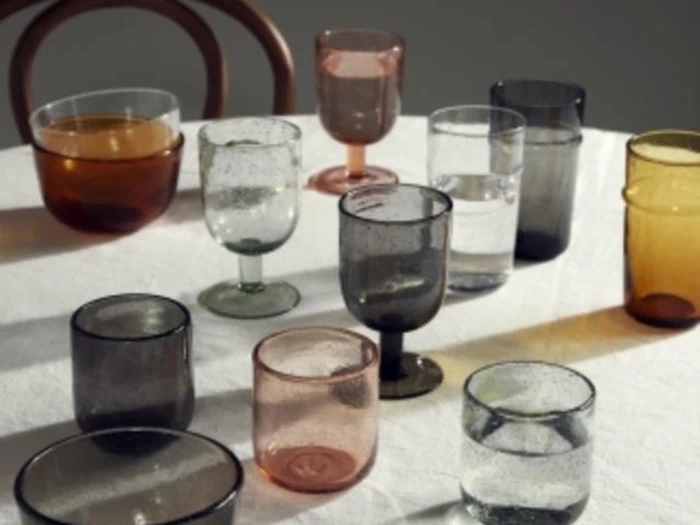 Nordal, Airy glas med bobler, klar, 450 ml, h:14 d:8 cm