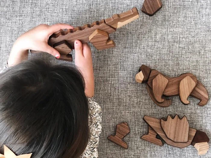 Alle 16 dyr med magneter i Nordamerikansk valnød og ask fra Fablewood