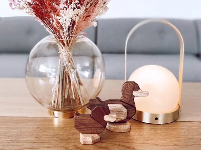 Alle 16 dyr med magneter i Nordamerikansk valnød og ask fra Fablewood