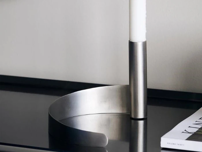 House Doctor, Ambur, lysestage, gunmetal, jern, l: 18 h: 11 dia: 10 cm