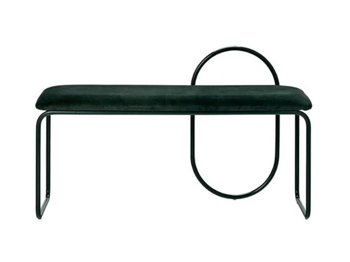 ANGUI pulverlakeret bænk i forest bomuldsfløjl fra AYTM 