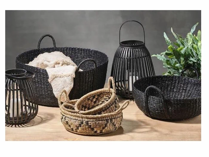 Villa Collection, Asra, Lanterne, Bambus, Sort,  D:25 H:30 