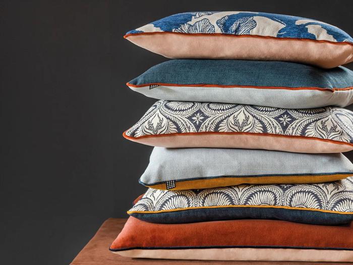 Mette Ditmer, Atelier, Pude, Cobalt, Blå, Nude, Bomuld/Polyester, B:30 x L:50 cm