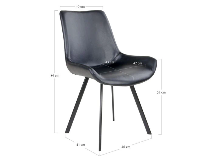 Plankebord i smoked eg - 200x95 cm & 6 flotte spisebordstole