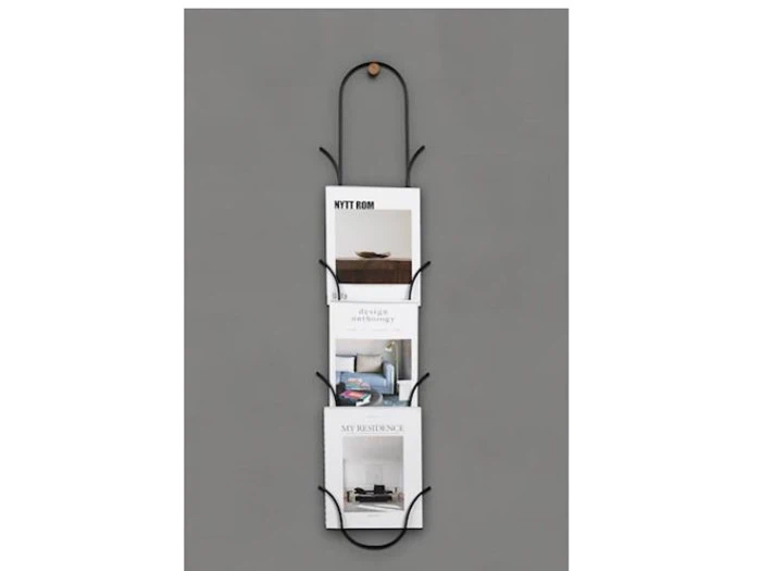 Villa Collection, Magasinholder, Sort, Metal, H: 110 x B: 23,5 cm