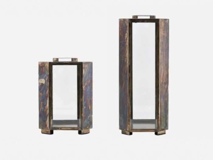 2 stk. Baazi lanterne fra House Doctor - antik brun