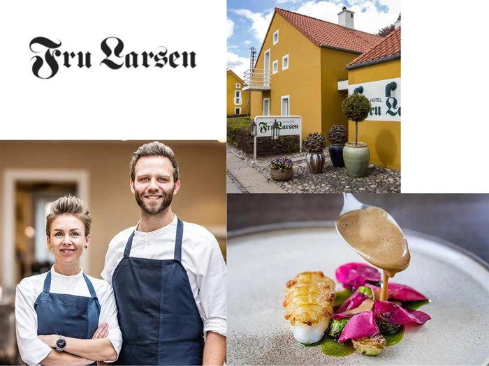 6-retters gourmet ophold på Fru Larsen Hotel & Restaurant 