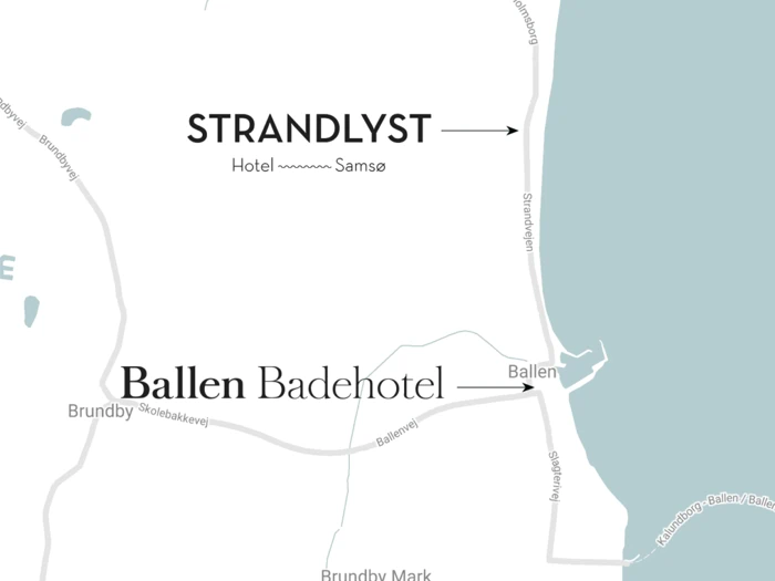 Miniferie for 2 på Strandlyst Hotel - badehotelstemning og 3-retters gastronomi på Ballen Badehotel