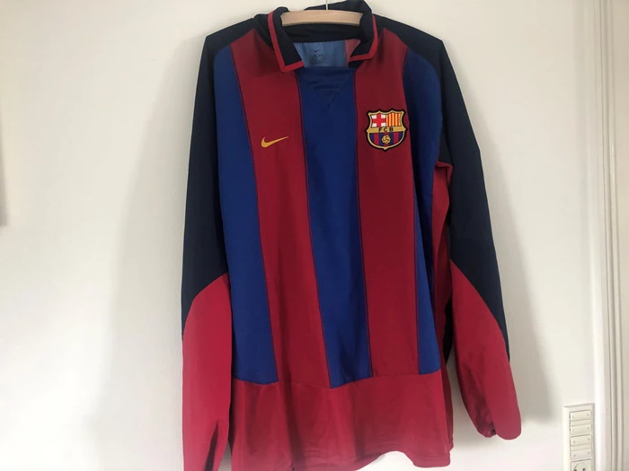 Match Worn Barcelona-trøje (Oleguer) fra 2004 - (XL)
