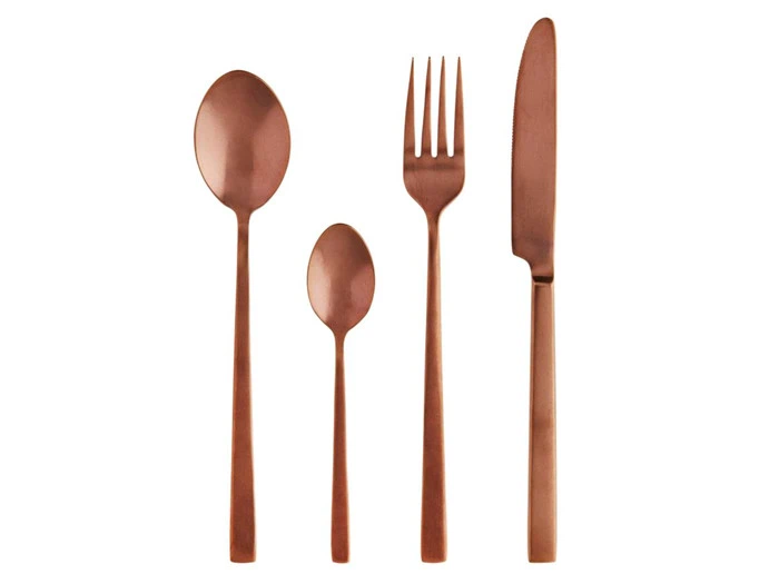 Bestiksæt til 8 personer fra Madam Stoltz. - mat rosa