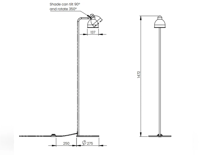 Frandsen Industry Gulvlampe Messing