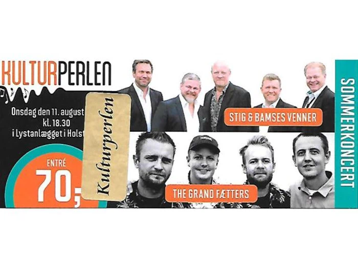 2 Billetter til Kulturperlens Sommerkoncert