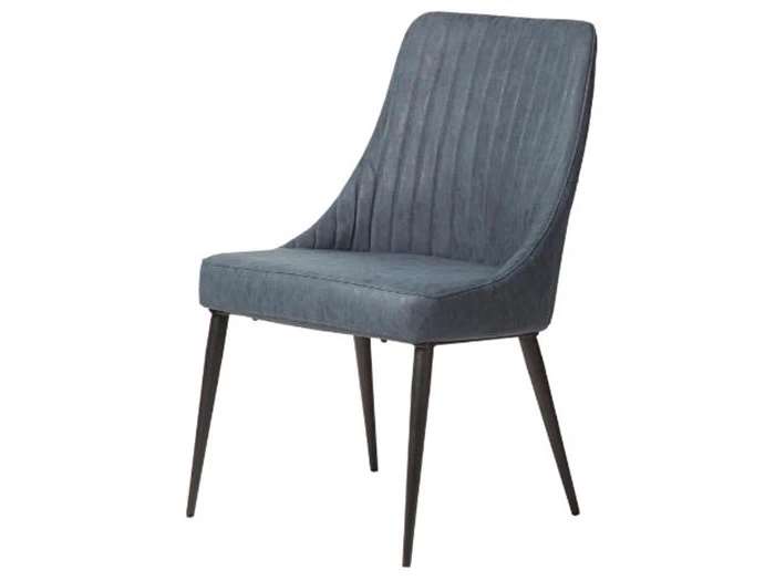 6 stk. spisebordsstole i blå PU fra Kristensen:Kristensen  