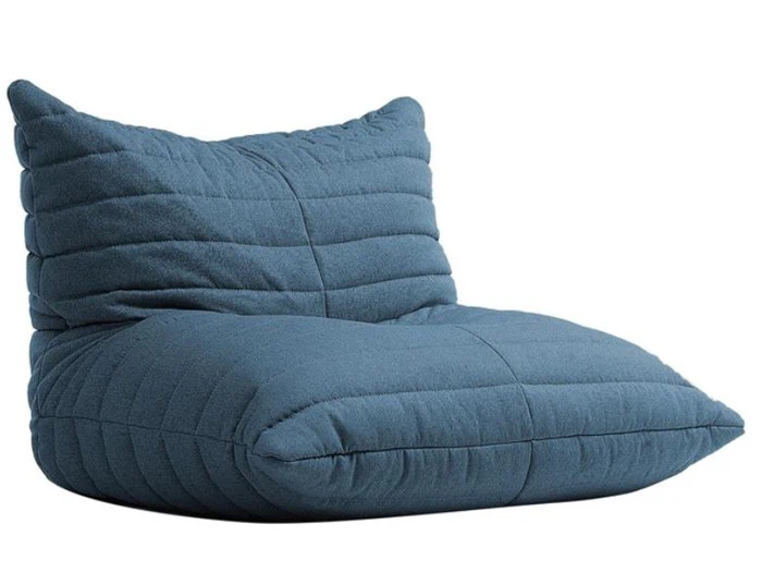 Poseidon sækkestol - 70x70x80 cm - Brun, Grå eller Blå