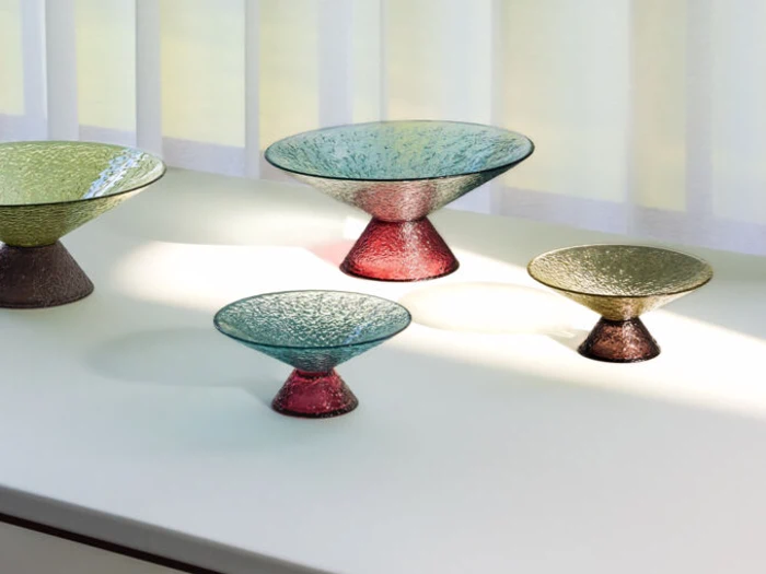 Hübsch, Bonbon, Glasskål, Large, Grøn, Brun, Glas, Dia:25 x H:12 cm