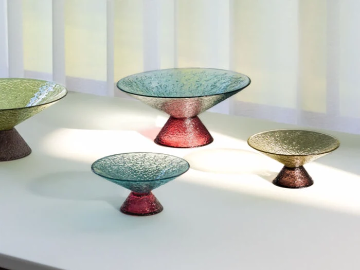 Hübsch, Bonbon, Glasskål, Small, Grøn, Brun, Glas, Dia:15 x H:7 cm