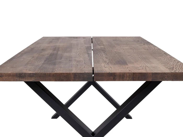 Plankebord i smoked eg med lige kant - 200x95 cm