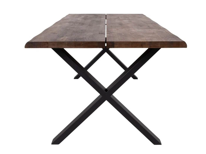 Plankebord i smoked eg med naturlig bølget kant - 200x95x76 cm