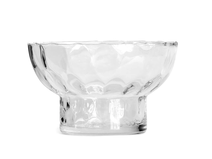 2 stk. Clear dots glas skåle I mundblæst glas fra Ro Collection - Ø: 19 cm