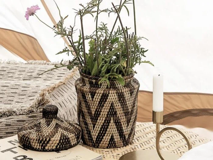 2 stk. Boylo opbevaringskrukker fra House Doctor - Neutral/Sort