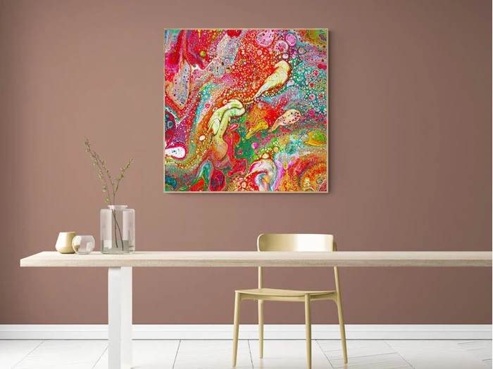 HUNTING SANITY - KUNSTTRYK 100CM X 100CM - BYMALUE [T118] (normalpris kr. 650)