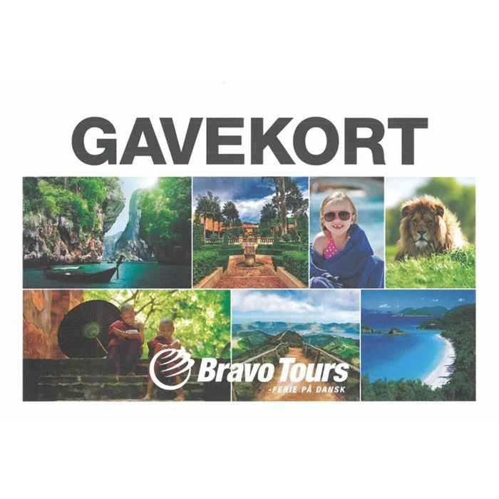 Gavekort på 5000 kr. til Bravo Tours