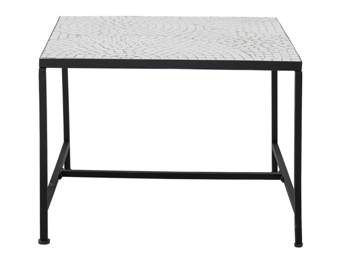 Bloomingville, Niah, Sofabord, Hvid, Sort, Sten, Jern, L:60 x H:45 x B:60 cm