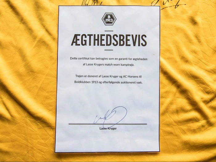 Lasse Kryger's match worn-trøje fra AC Horsens 2017-18 efterår