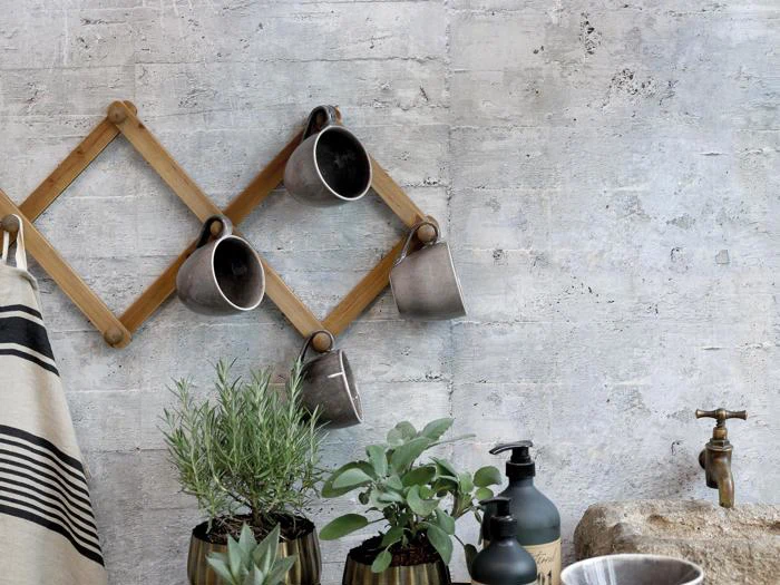 Knagerække m. 10 knager i natur fra Chic Antique