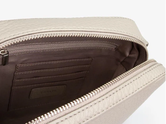 Treats, Chloe, Squere Crossbody, Grå, Læder, H:20 x B:20 x D:7cm