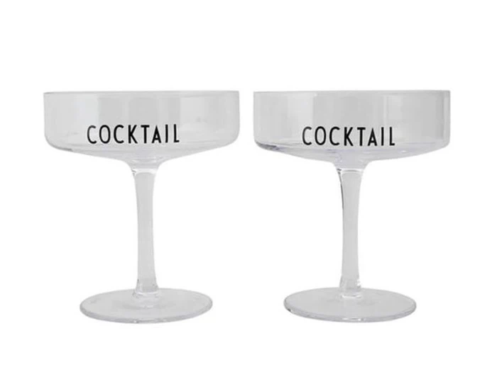 4 stk cocktail glas og 1 mixer fra Design Letters